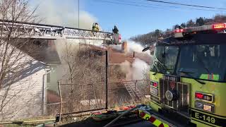 Residential Structure Fire with Mayday called  Millvale  3292021 [upl. by Beetner]