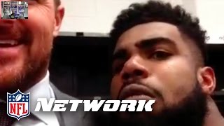 Ezekiel Elliott At it Again Photobombing Jason Wittens Interview  Primetime  NFL [upl. by Ahseryt]