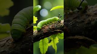 Inchworm On Branch inchworm worms insect insects ai aiinsights shorts ytshorts [upl. by Fortunna402]