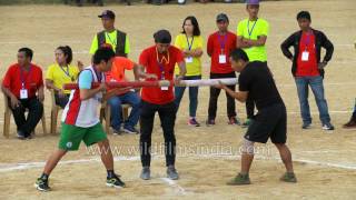 Insuknawr or rodpushing a traditional game from Mizoram [upl. by Stranger]