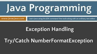 Learn Java Programming  TryCatch NumberFormatException Tutorial [upl. by Akym]