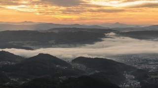 Morgendlicher Blick vom Hohen Schneeberg nach Děčín HD [upl. by Gagliano]