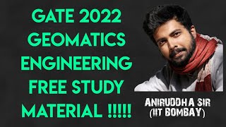 GATE 2022 GEOMATICS ENGINEERING  gate geomatics engineering books  Aniruddha Sir  IIT BOMBAY [upl. by Agustin]