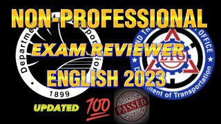 LTO EXAM REVIEWER FOR NONPROFESSIONAL ENGLISH 2023 [upl. by Noroj653]