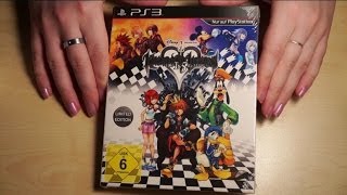 Binaural 3D ASMR Whispered Unboxing amp Page Turning Kingdom Hearts HD 15 ReMIX Limited Edition [upl. by Jobye]