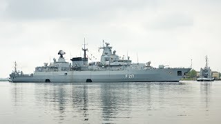 Fregatte Bayern F 217 im Großen Hafen von Wilhelmshaven [upl. by Fitton]