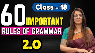 60 Important Rules Of Grammar 2O  Class  18  Basic English Grammar  English With Rani Maam [upl. by Blakelee]