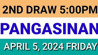 STL  PANGASINAN April 5 2024 2ND DRAW RESULT [upl. by Swenson]