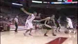 Manu Ginobili gets the loose ball and dunks over Yao Ming [upl. by Bailie455]