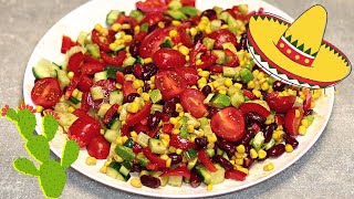 Dieser bunte mexikanische Avocado Kidneybohnen Salat zum Grillen ist genial Einfaches Salatrezept [upl. by Faux]