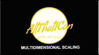 Machine Learning Tutorial  Multidimensional Scaling  Unit3  SPPU  AllThatICan [upl. by Alli570]