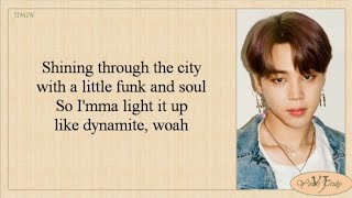 BTS 방탄소년단  Dynamite Lyrics [upl. by Ciprian]