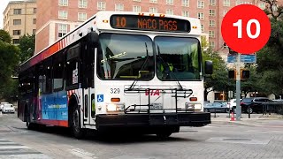 Riding San Antonio VIA Transit 10 Downtown San Antonio to Alamo HeightsCentral Market via Broadway [upl. by Ithsav]