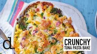 CrunchyMelty Tuna And Broccoli Pasta Bake  delicious Magazine [upl. by Nallek778]