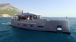 Bering 70  Steel Luxury Coastal Cruiser Yacht  Preliminary sea trials [upl. by Hras]