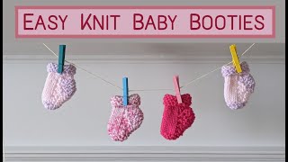 StepByStep Baby Booties Knitting Tutorial  DIY Knitting  Knitting House Square [upl. by Milah]