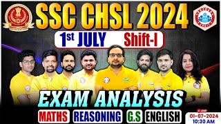 SSC CHSL Analysis 2024  1 July 1st Shift  SSC CHSL Question Paper 2024 SSC CHSL Exam Review Today [upl. by Moorefield956]