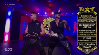 Breezango quotFashion Policequot Entrance NXT September 16 2020 [upl. by Aduhey922]