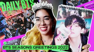 UNBOXING BTS SEASONS GREETINGS 2022 Precios envios poster set photocards review Español [upl. by Orose519]