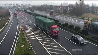 Reckless Driver Missed Exit Causes Two Semi Trucks to Crash Spectacularly [upl. by Tersina511]