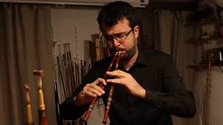 Ancient Greek Double Pipes  The Frogs composed and played on the Louvre Aulos by Callum Armstrong [upl. by Arihs998]