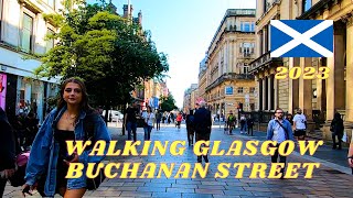 Exploring the Vibrant Energy of Glasgow Strolling Down Buchanan Street  4K Walking Tour Glasgow [upl. by Chuah]