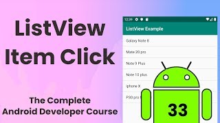 How to set click event on Listview  Android Tutorial 33 [upl. by Naryt175]