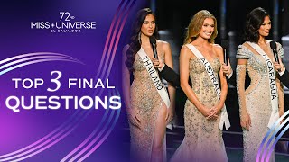 72nd MISS UNIVERSE  Top 3 Final Questions  Miss Universe [upl. by Shien751]