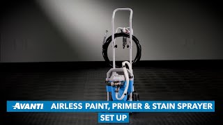 Avanti Airless Paint Primer amp Stain Sprayer Kit Set Up [upl. by Rianon]