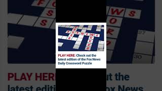 PLAY HERECheck out the latest edition of the Fox News Daily Crossword Puzzle [upl. by Naivaj922]