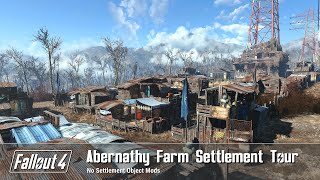 Fallout 4  Abernathy Farm Settlement Build Tour [upl. by Larine]