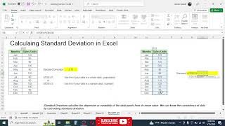 How to Calculate Standard Deviation in Excel [upl. by Hadrian]