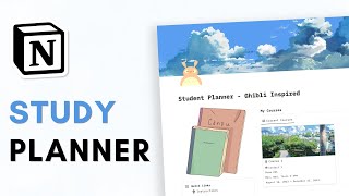 Plan your studies with Notion  Ghibli Inspired Study Planner Notion Tour [upl. by Bettine720]