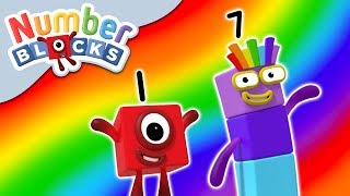 Counting Up To Seven 17  Numberblocks 30 Minute Compilation  123  Numbers Cartoon For Kids [upl. by Athalia145]