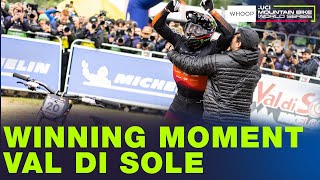 Comeback COMPLETE in Val di Sole  THE WINNING MOMENT  UCI Downhill World Cup [upl. by Naarah932]