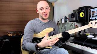 Using Pentatonic Scales 2  Bass Lesson with Scott Devine L51 [upl. by Ativet886]