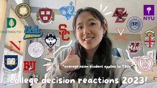 COLLEGE DECISION REACTIONS 2023 Ivies UCs t30s and more [upl. by Giark398]