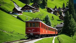 Best Scenic Train Ride In Switzerland🇨🇭Jungfrau Region  Grindelwald [upl. by Camilla]