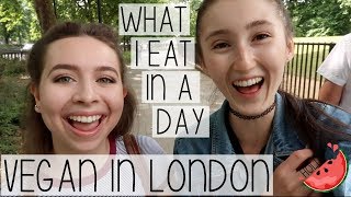 WHAT I EAT IN A DAY VEGAN IN LONDON  VLOG  HOLLY GABRIELLE [upl. by Ecikram]