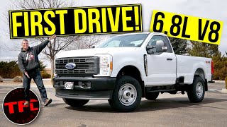 I Drive a 2023 Ford Super Duty XL Work Truck with the BrandNew 68Liter V8 [upl. by Odnama505]