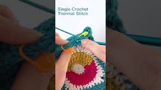 Crochet Stitch Tutorial Single Crochet Thermal Stitch crochet shortscrochet crochettutorial [upl. by Earb]