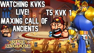 🔴MAXING COA T5 KVK 1 KVK WATCHING🔴RISE OF KINGDOMS🔴LIVE🔴 [upl. by Taro537]