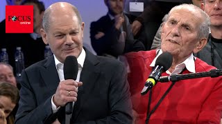 Rentner hält Scholz Standpauke  der sagt „Na das musste ja alles mal raus“ [upl. by Joana]