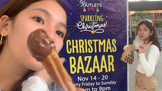 A DAY AT THE OUTLETS AT LIPA FT SPARKLING CHRISTMAS BAZAAR  JHONALYNNE UY [upl. by Fuld239]