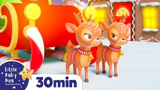 Santas Reindeer on Christmas Eve  More Christmas Music For Kids  Lellobee [upl. by Zarla]