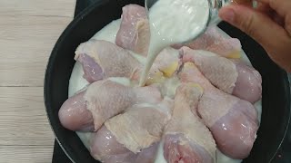 Pilons de poulet croustillants🍗 au lait فخاض الدجاج المقرمشة [upl. by Rowena]