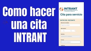 como hacer cita de servicio carnet de aprendizaje renovación de licencia en intrant [upl. by Targett278]