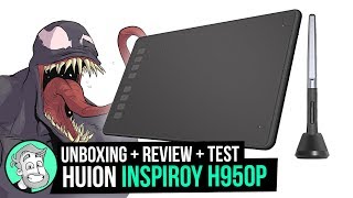 Huion Inspiroy H950p  Review  Unboxing  test en español [upl. by Nerreg426]