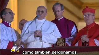 Fumata Blanca  Anuncio Habemus Papam Franciscum  Primer discurso y bendición del Papa Francisco [upl. by Ahsinrat]