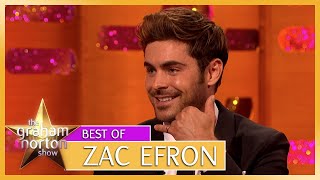 Zac Efron Recreates His Michael Jackson Phone Call  The Iron Claw  The Graham Norton Show [upl. by Aicekat]